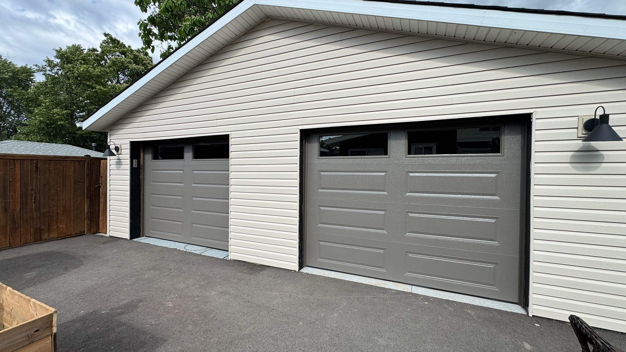 After: new insulated garage doors installed by Pro Entry