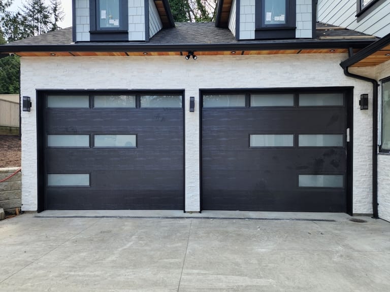garage door with glasses on top and sides